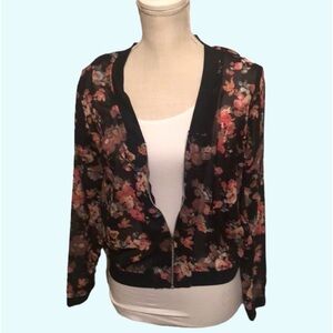 Live for Truth bomber jacket, semi sheer , small